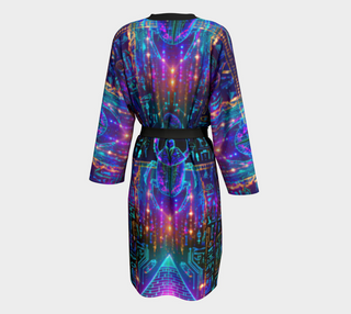 CYBERPUNK EGYPTIAN SCARAB SILK TWILL PEIGNOIR