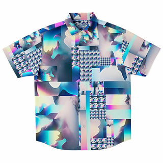 Short Sleeve Button Down Shirt - AOP