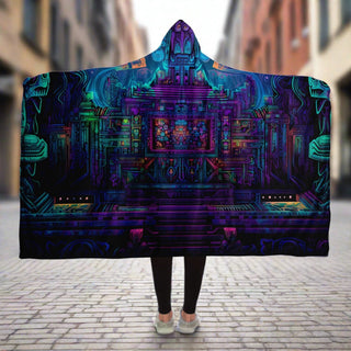 HOTEL Hooded Blanket - ACIDMATH AI