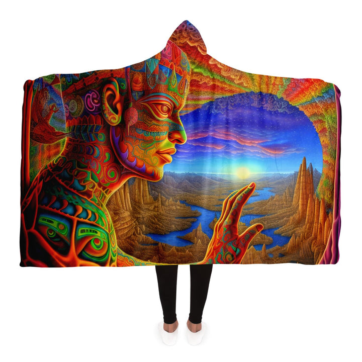 SURREAL MORNING Hooded Blanket - SALVIA DROID x ACIDMATH AI