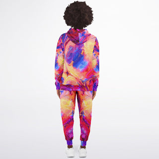 MAGENTA FLOWER Fashion Ziphoodie & Jogger - AOP | ARTDESIGNWORKS