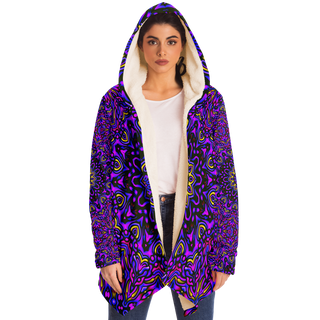 Fuchsia Fields - Imran -Microfleece Cloak - AOP