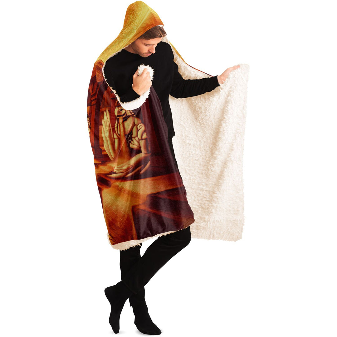 MCKENNA Hooded Blanket - SALVIA DROID
