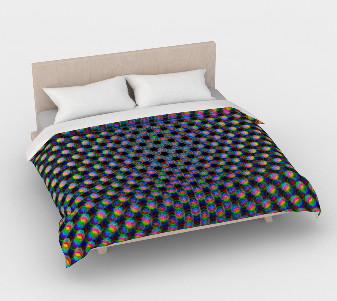 Black Stars & Hexagons | Duvet Cover | PatternNerd