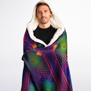 PADWAN Hooded Blanket Sherpa - SALVIA DROID