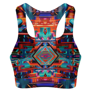 HATCHES Padded Sports Bra - LACHLAN WARDLAW X ACIDMATH AI