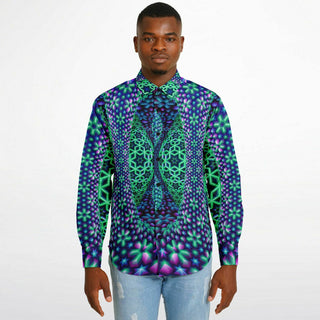 HALLWAY Long Sleeve Button Down Shirt - AOP | PSYPEPPER