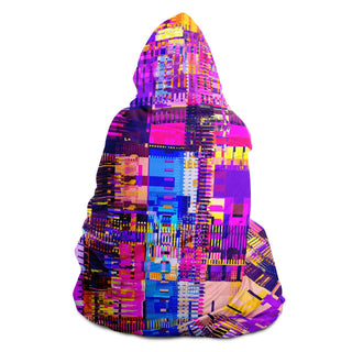 GLITCHPINK Hooded Blanket - AOP | ARTDESIGNWORKS