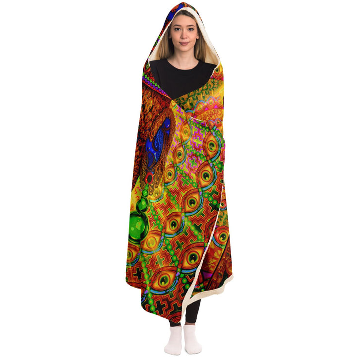 OVERCLOCKED Hooded Blanket - AOP | SALVIA DROID