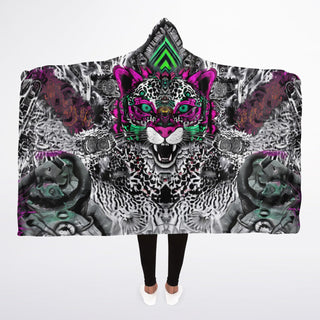 DUBSTEP TIGER Hooded Blanket Sherpa
