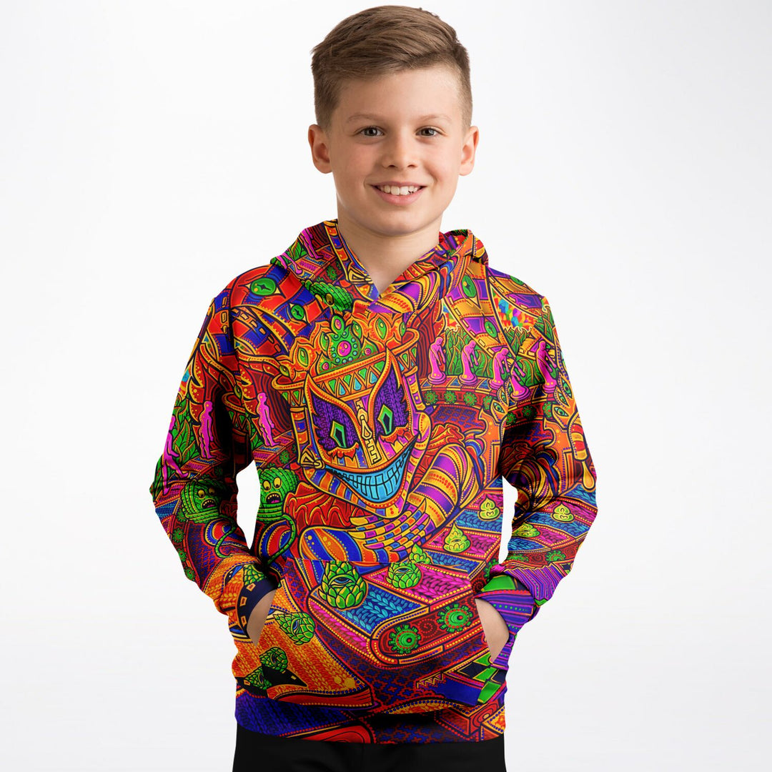MACHINE FACOTRY Athletic Kids Hoodie - SALVIA DROID