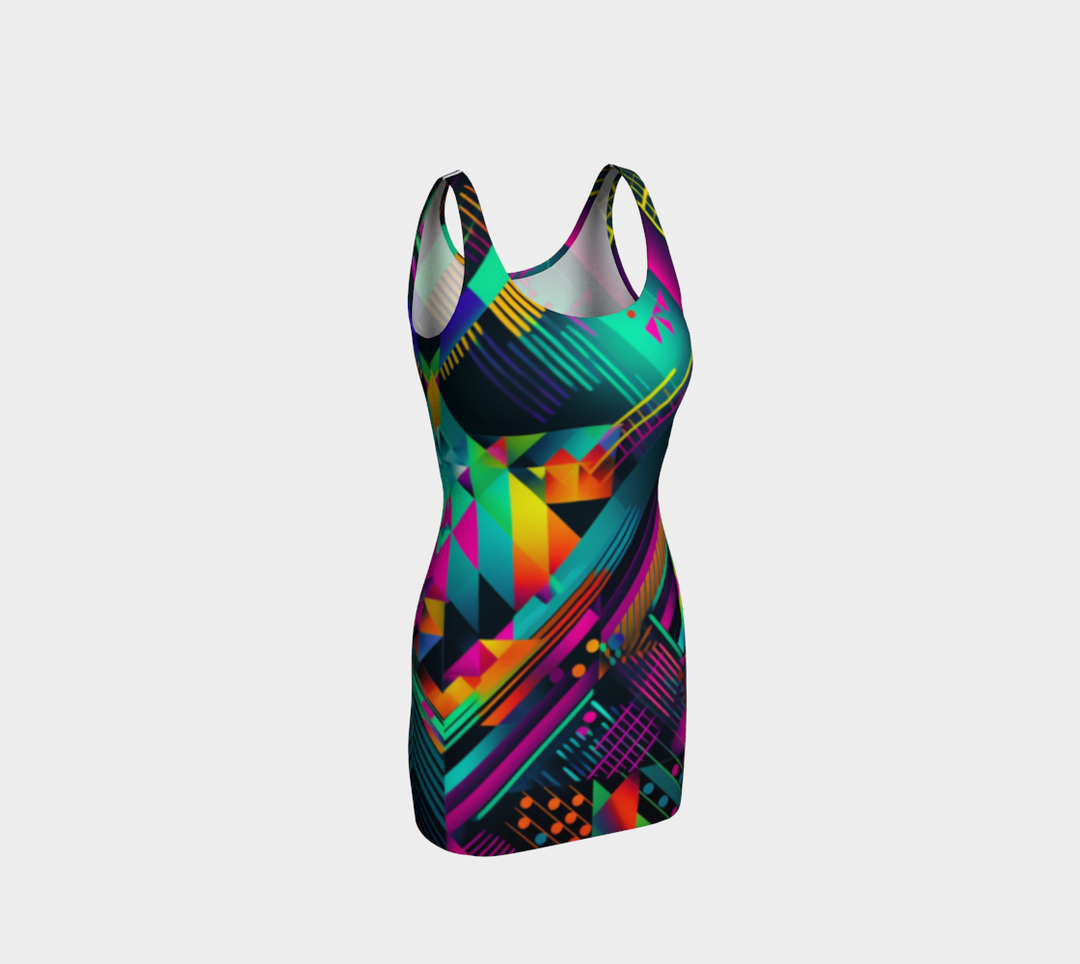 HATCHING BODYCON DRESS  | ACIDMATH AI