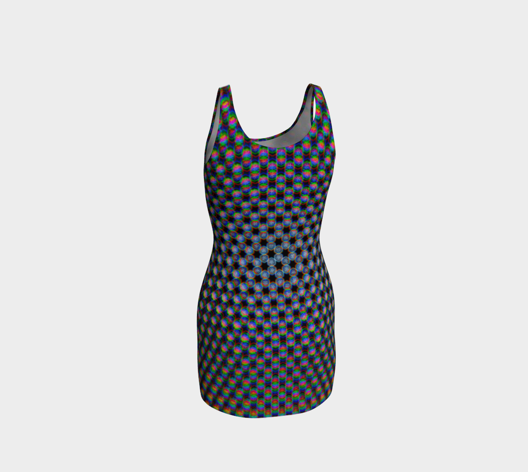 Black Stars & Hexagons | Fitted Dress | PatternNerd