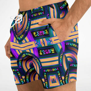 ZEN CODES Swim Trunks Men - SALVIA DROID