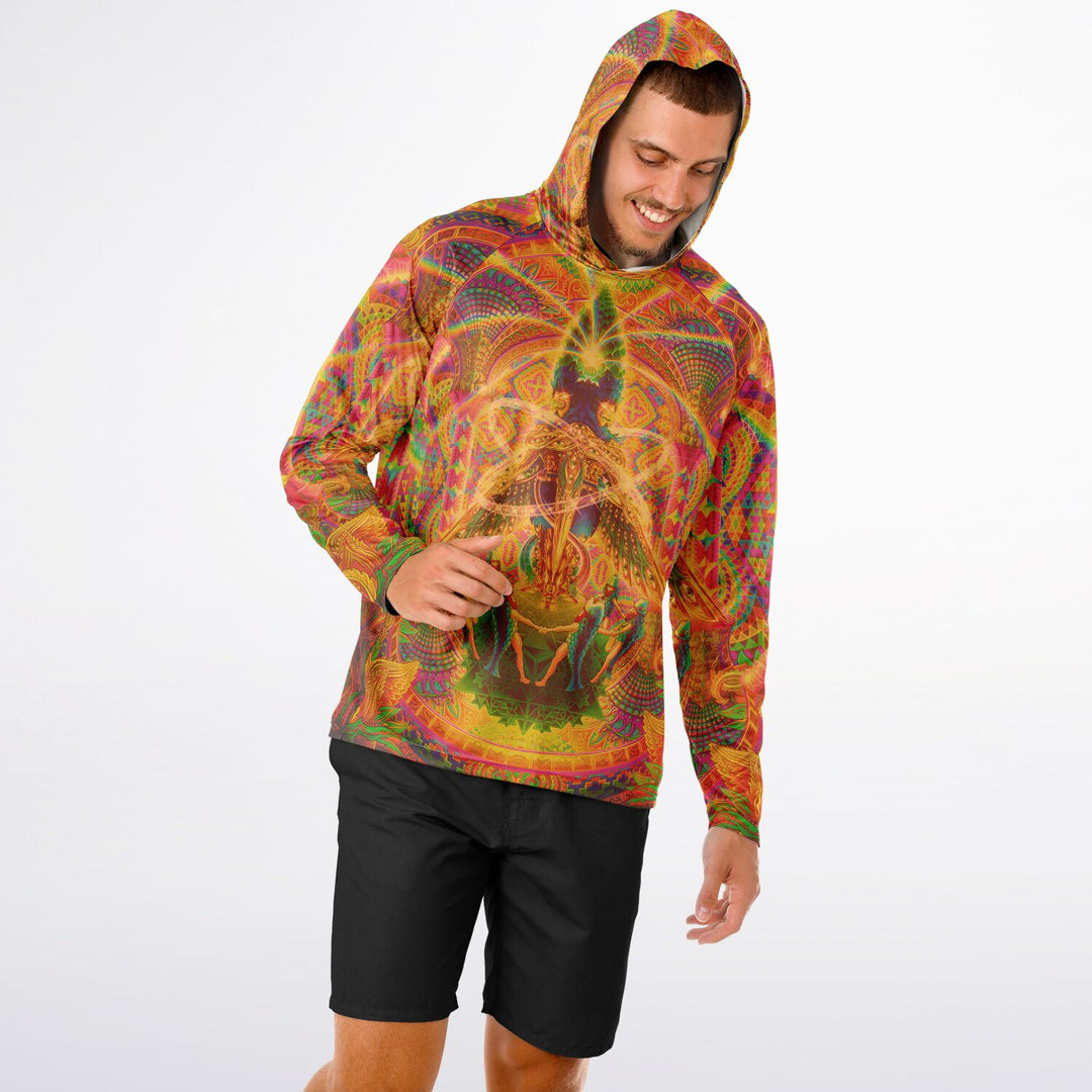 DEATH BY ASTONISHMENT Men's Long Sleeve Hooded Performance Shirt - AOP