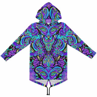 MYSTIC SWIRL Heavyweight Elongated Hoodie - ACIDMATH AI