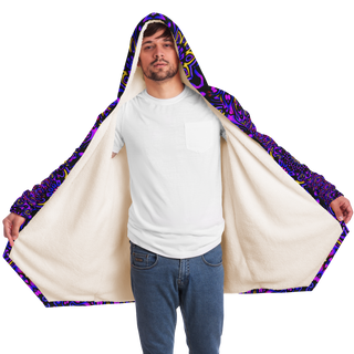Fuchsia Fields - Imran -Microfleece Cloak - AOP