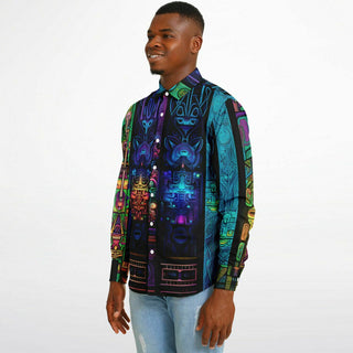 BARDO VIBES Long Sleeve Button Down Shirt - ACIDMATH AI