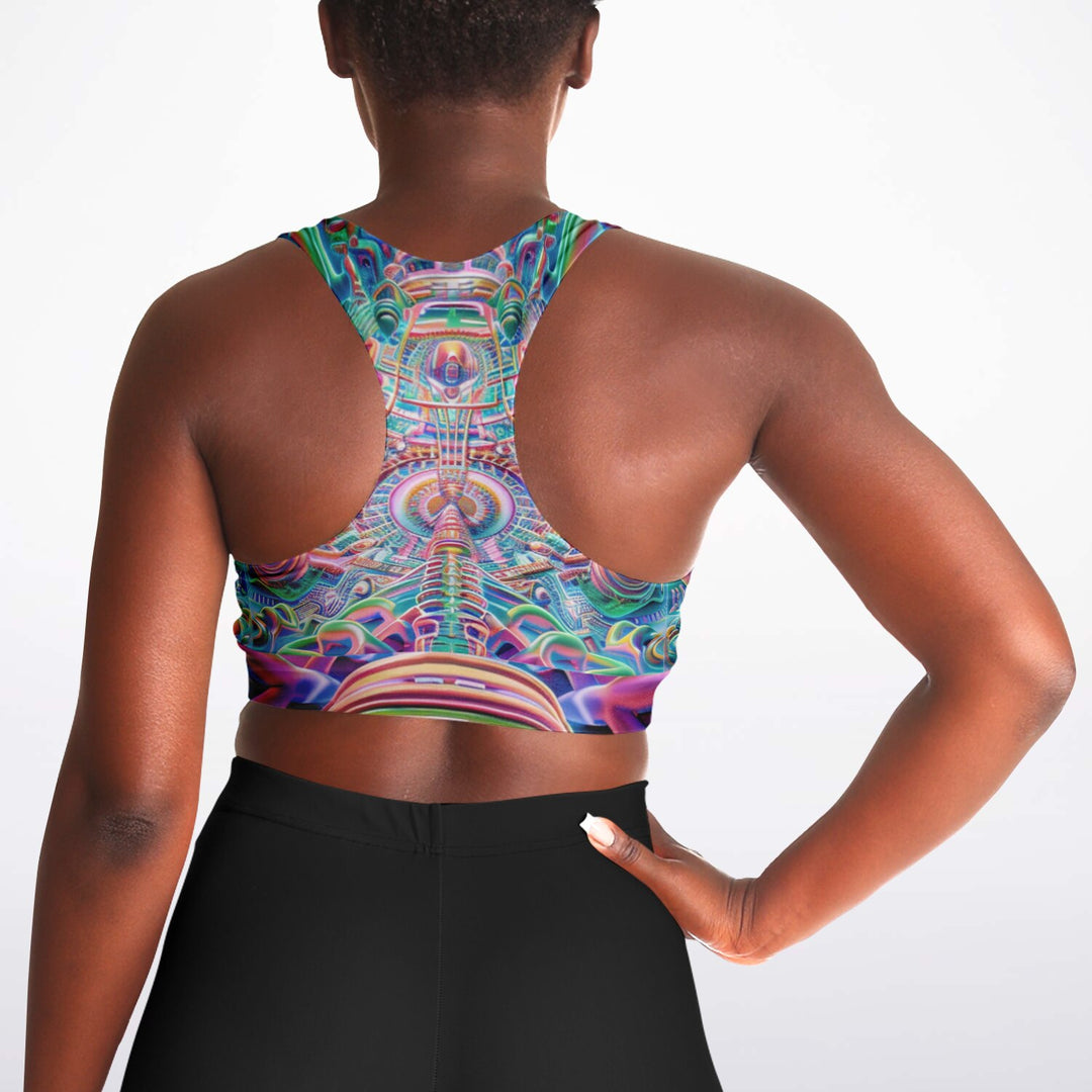 HYPERSPACE Padded Sports Bra - ACIDMATH AI