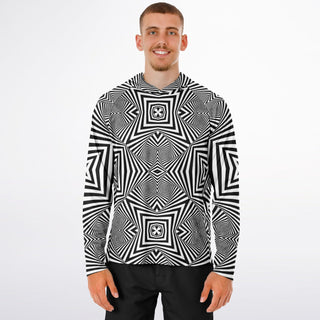 ZEBRA SKIN Men's Long Sleeve Hooded Performance Shirt