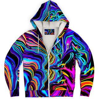 ELECTRO TRANCE Microfleece Ziphoodie | Psychedelic Pour House
