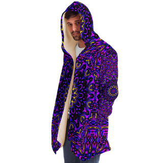 Fuchsia Fields - Imran -Microfleece Cloak - AOP