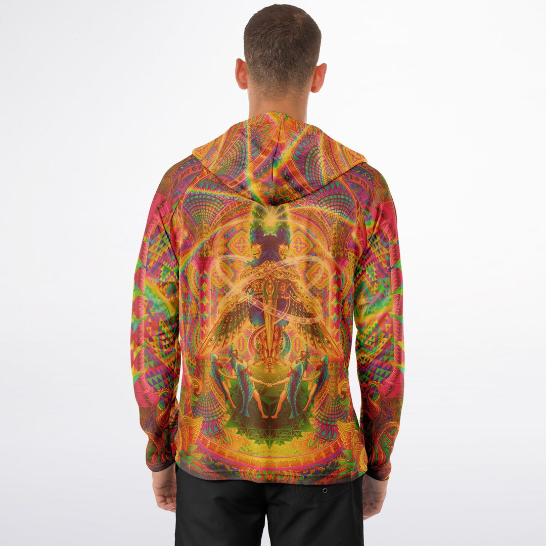 DEATH BY ASTONISHMENT Men's Long Sleeve Hooded Performance Shirt - AOP