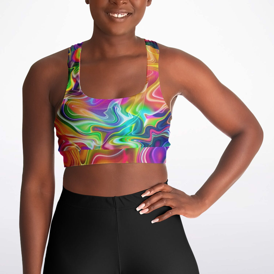 UR GLOWING Padded Sports Bra - ACIDMATH AI