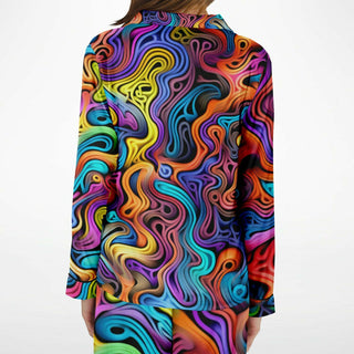 SLITHERING Women's Satin Pajamas | ACIDMATH AI