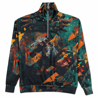ZEBRA CAMO Heavyweight Oversized Quarter Zip Sweatshirt