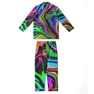 RAINBOW RIFT Men's Satin Pajamas | Psychedelic Pour House