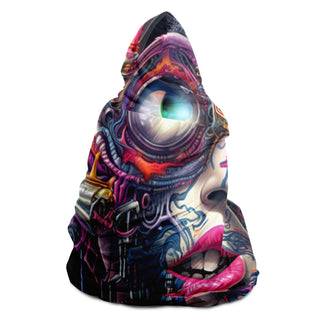 HELLO WORLD Hooded Blanket - ACIDMATH AI