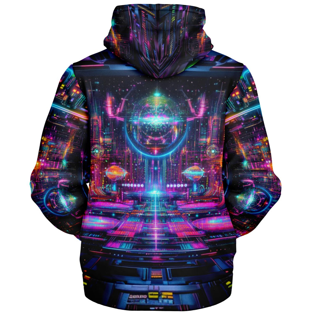 HYPER DIMENSIONAL Microfleece Ziphoodie - ACIDMATH AI