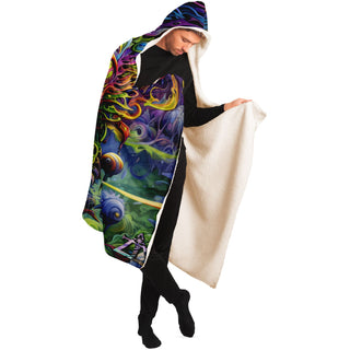 SHE SMILES Hooded Blanket - Acidmath AI