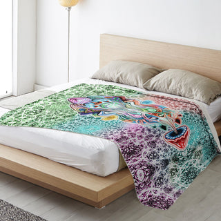 BUTTERFLY Premium Microfleece Blanket - SALVIA DROID