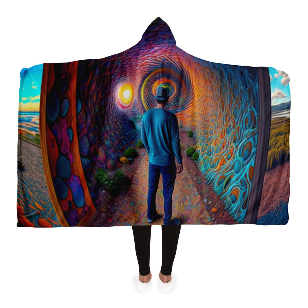 THE TUNNEL Hooded Blanket | ACIDMATH AI