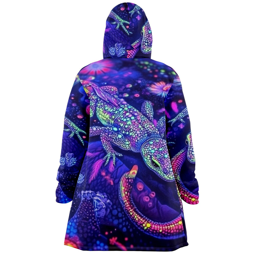 TRIP LIZARD Microfleece Cloak WITH BLACK FUR - ACIDMATH AI