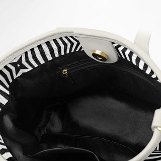 ZEBRA LINES Leather Tote Bag - Hubert Solczynski