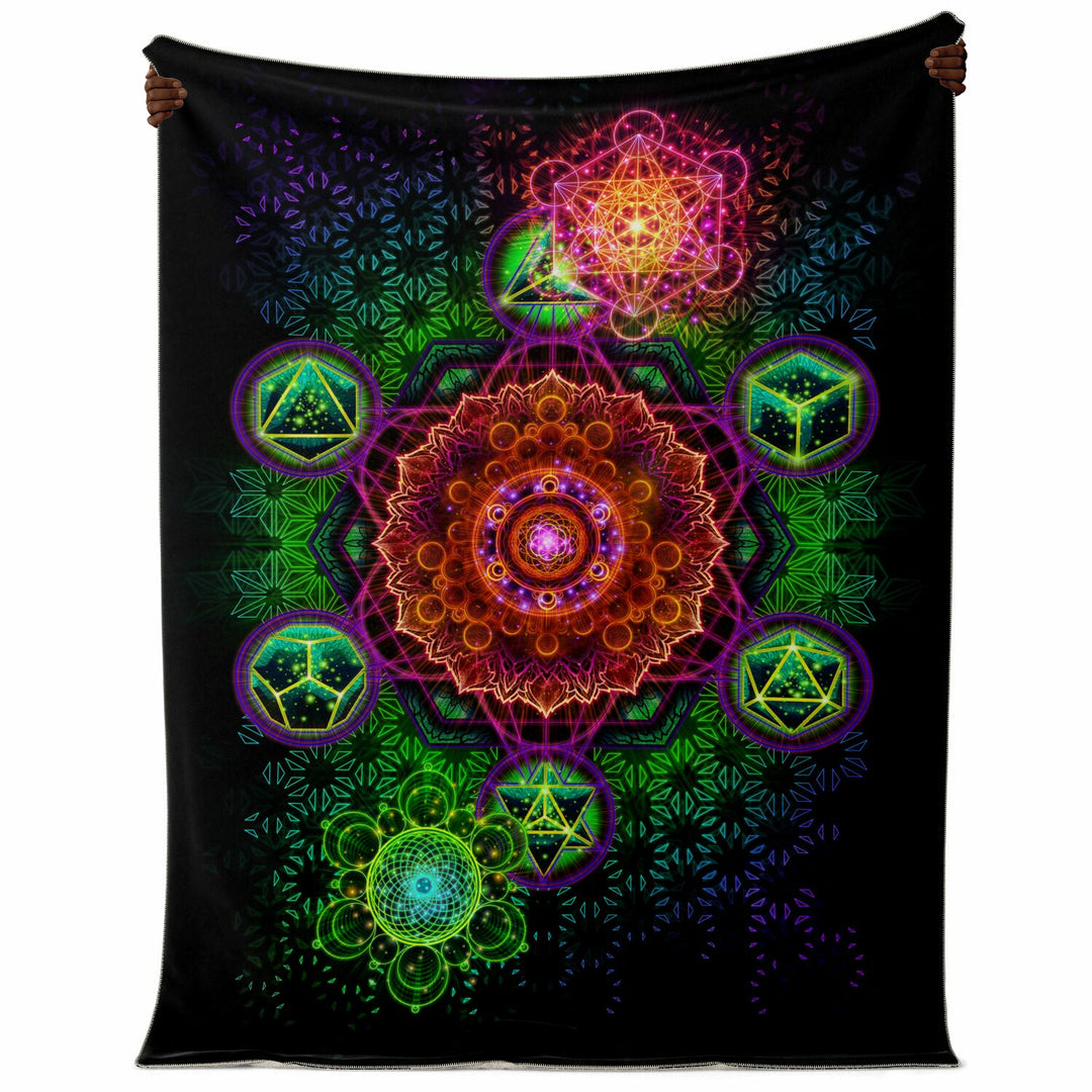 GEOMETRIC SOLIDS Premium Microfleece Blanket