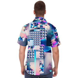 Short Sleeve Button Down Shirt - AOP