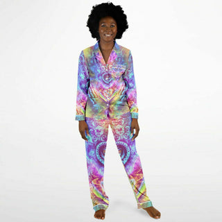 BUTTERLY Women's Satin Pajamas -| SALVIA DROID
