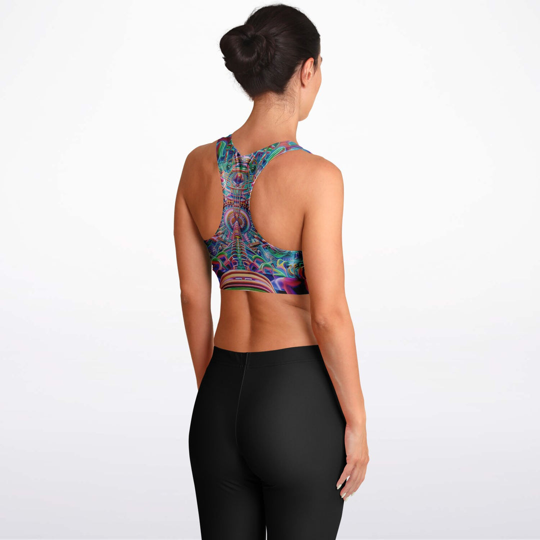 HYPERSPACE Padded Sports Bra - ACIDMATH AI