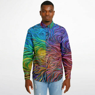 HOLY FUCK Long Sleeve Button Down Shirt - AOP | ARTFOOL