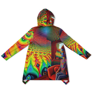 PLASTIC BURNING Heavyweight Elongated Cloak - SALVIA DROID x ACIDMATH AI