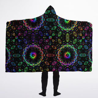 CIRCLES Hooded Blanket Sherpa - PSYCHEDELIC POUR HOUSE