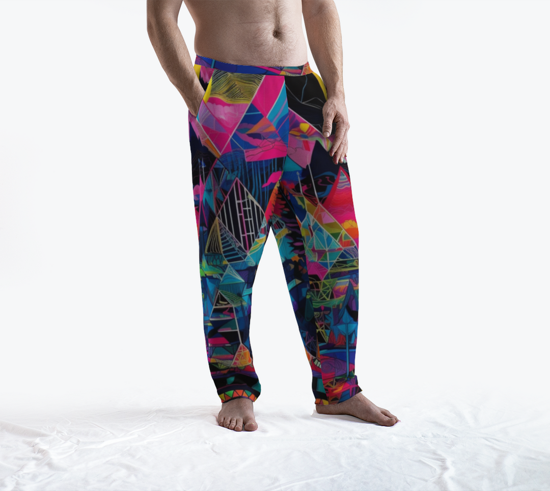 TROPICAL POLYGON LOUNGE PANTS  | ACIDMATH AI