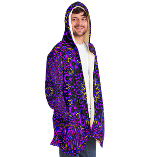 Fuchsia Fields - Imran -Microfleece Cloak - AOP