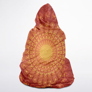 PEACOCK Hooded Blanket Sherpa