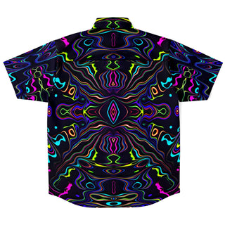 WONKY VISION Short Sleeve Button Down Shirt  | Psychedelic Pour House