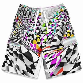 optical glide Heavyweight Cargo Shorts - AOP